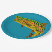 《植物》アスペンリーフレインボートラウト1 ペーパープレート (アングル)