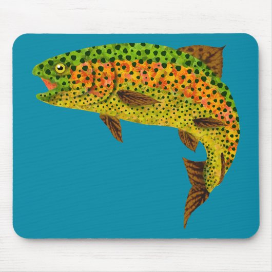 《植物》アスペンリーフレインボートラウト1 マウスパッド (正面)