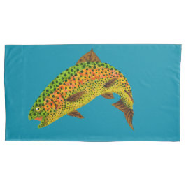 《植物》アスペンリーフレインボートラウト1 枕カバー