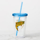 《植物》アスペンリーフレインボートラウト2 アクリルタンブラー (裏面)