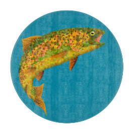 《植物》アスペンリーフレインボートラウト2 カッティングボード