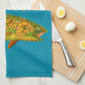 《植物》アスペンリーフレインボートラウト2 キッチンタオル (四つ折り)