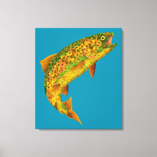 《植物》アスペンリーフレインボートラウト2 キャンバスプリント (正面)