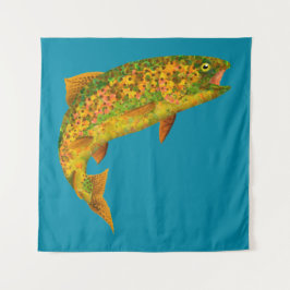 《植物》アスペンリーフレインボートラウト2 タペストリー