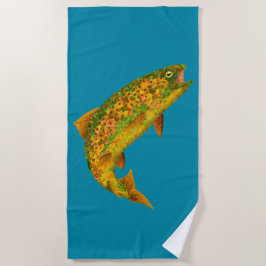 《植物》アスペンリーフレインボートラウト2 ビーチタオル
