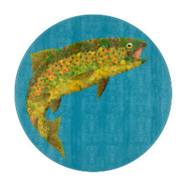 《植物》アスペンリーフレインボートラウト3 カッティングボード