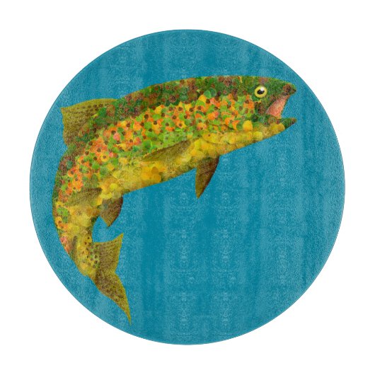 《植物》アスペンリーフレインボートラウト3 カッティングボード (正面)