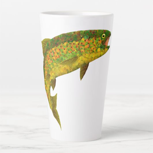《植物》アスペンリーフレインボートラウト3 カフェラテマグ (正面)