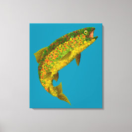 《植物》アスペンリーフレインボートラウト3 キャンバスプリント