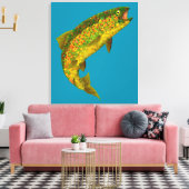 《植物》アスペンリーフレインボートラウト3 キャンバスプリント (インサイチュ (リビング))