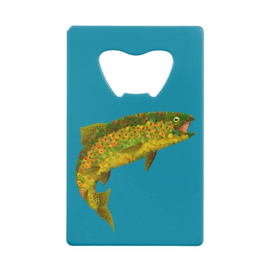 《植物》アスペンリーフレインボートラウト3 クレジットカード栓抜き (正面)