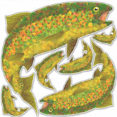 《植物》アスペンリーフレインボートラウト3 シール (正面)