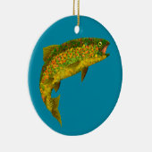 《植物》アスペンリーフレインボートラウト3 セラミックオーナメント (右)