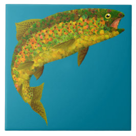 《植物》アスペンリーフレインボートラウト3 タイル