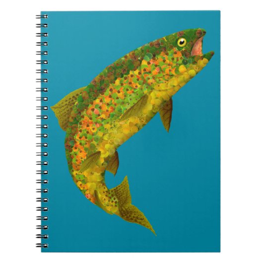 《植物》アスペンリーフレインボートラウト3 ノートブック (正面)