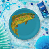 《植物》アスペンリーフレインボートラウト3 ペーパープレート (パーティー)