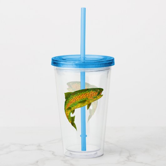《植物》アスペンリーフレインボートラウト4 アクリルタンブラー (正面)