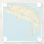 《植物》アスペンリーフレインボートラウト4 ガラスコースター (裏面)