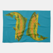 《植物》アスペンリーフレインボートラウト4 キッチンタオル (横)