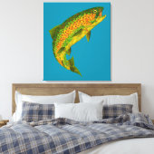 《植物》アスペンリーフレインボートラウト4 キャンバスプリント (インサイチュ (寝室))