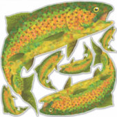 《植物》アスペンリーフレインボートラウト4 シール (正面)