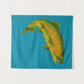 《植物》アスペンリーフレインボートラウト4 タペストリー (正面(横))