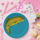 《植物》アスペンリーフレインボートラウト4 ペーパープレート (パーティー)