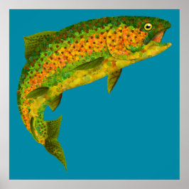 《植物》アスペンリーフレインボートラウト4 ポスター