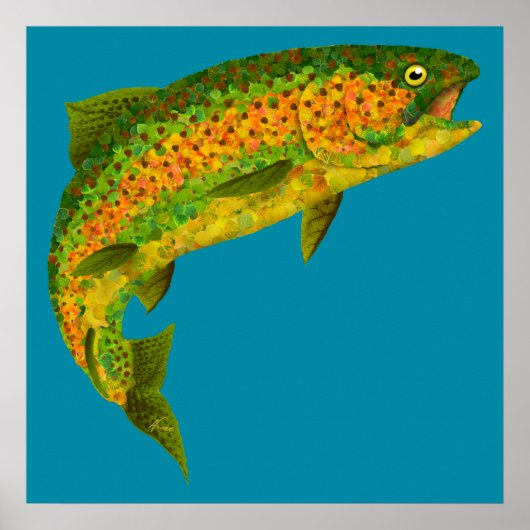 《植物》アスペンリーフレインボートラウト4 ポスター (正面)