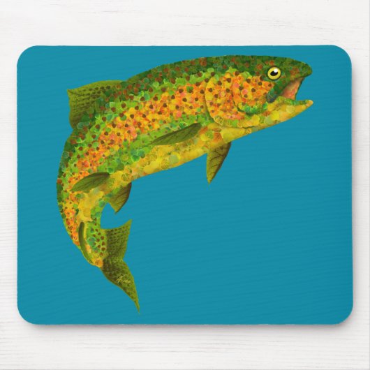 《植物》アスペンリーフレインボートラウト4 マウスパッド (正面)