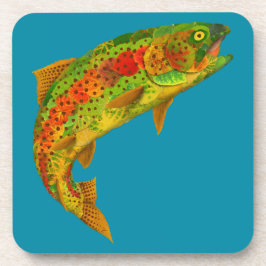 《植物》アスペンリーフレインボートラウト5 コースター