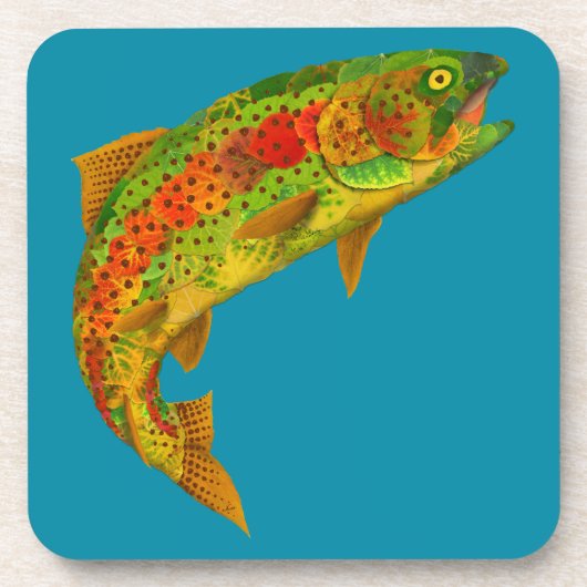 《植物》アスペンリーフレインボートラウト5 コースター (正面)