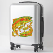 《植物》アスペンリーフレインボートラウト5 シール (スーツケース)