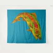 《植物》アスペンリーフレインボートラウト5 タペストリー (正面(横))