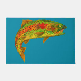 《植物》アスペンリーフレインボートラウト5 ドアマット