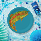 《植物》アスペンリーフレインボートラウト5 ペーパープレート (パーティー)