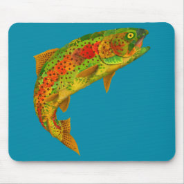 《植物》アスペンリーフレインボートラウト5 マウスパッド