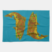 《植物》アスペンリーフレインボートラウト6 キッチンタオル (横)