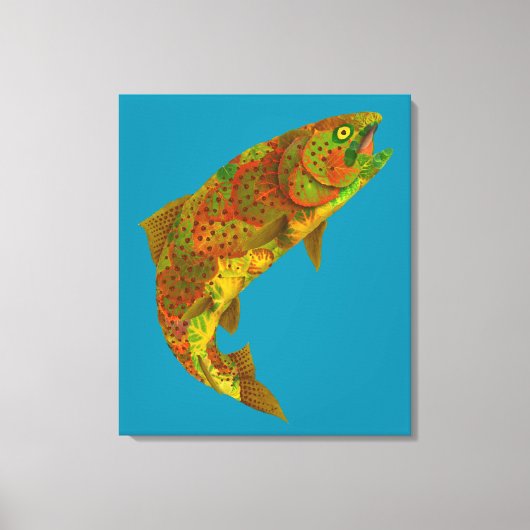 《植物》アスペンリーフレインボートラウト6 キャンバスプリント (正面)