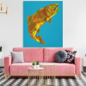 《植物》アスペンリーフレインボートラウト6 キャンバスプリント (インサイチュ (リビング))