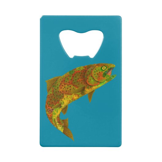 《植物》アスペンリーフレインボートラウト6 クレジットカード栓抜き (正面)