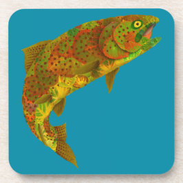 《植物》アスペンリーフレインボートラウト6 コースター