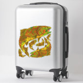 《植物》アスペンリーフレインボートラウト6 シール (スーツケース)