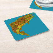 《植物》アスペンリーフレインボートラウト6 スクエアペーパーコースター (アングル)