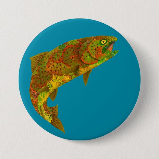 《植物》アスペンリーフレインボートラウト6 缶バッジ (正面)