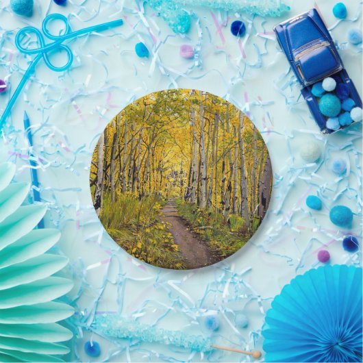 《植物》アスペン林 ペーパープレート (パーティー)