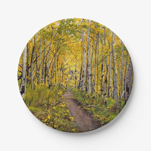 《植物》アスペン林 ペーパープレート (正面)