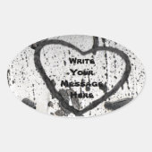 《植物》アスペン樹皮写真の予備撮カスタム影 楕円形シール (正面)