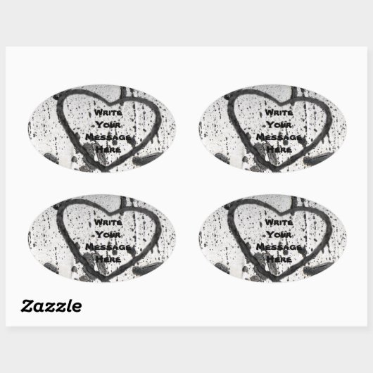 《植物》アスペン樹皮写真の予備撮カスタム影 楕円形シール (シート)