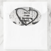 《植物》アスペン樹皮写真の予備撮カスタム影 楕円形シール (バッグ)